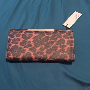 Kohl's Pink and Black Animal Print Clutch